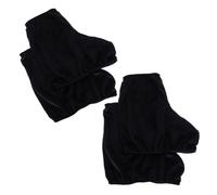 OFFSCH 2 Pares Protectores Elásticos para Botas de Patinaje Hielo Fundas Ajustables para Zapatos de Hockey y Patinaje Artístico Cubiertas para Jóvenes Negro