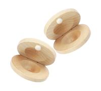 OFFSCH 2 Piezas Castañuelas de Madera Pequeñas Instrumento Percusión Didáctico para Diseño Compacto y Sonido Educativo Musical para Iniciación
