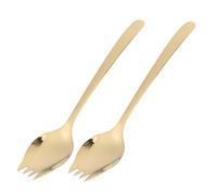 OFFSCH 2 piezas Cubertería Acero Inoxidable Multifunción Spork Tenedor y Cuchara para Ensalada Fideos y Pasta con Mango Apta para Lavavajillas Uso Exterior y Cocina