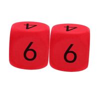 OFFSCH 2 Piezas Dados Gigantes de Espuma EVA Dados Numéricos Rojos para Infantiles Actividades Educativas y Fiestas Herramienta Ligera y Multipropósito para Aula