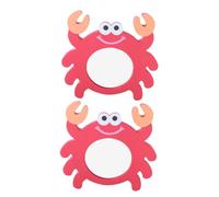 OFFSCH 2 Piezas Espejos de Baño Infantiles de EVA para Diseño de Cangrejo Rojo Juguetes Seguros para Bañera Promueven Creatividad y Autoconciencia Hora del Baño