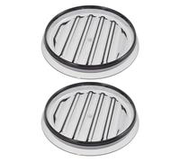 OFFSCH 2 Piezas Posavasos Redondos para Tetera 15,7 Cm, 2 Piezas, Bandeja Multiusos de Pp Gris Transparente, Antideslizante, para Cocina, Comedor y Mesa de Centro en Hogar