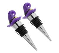 OFFSCH 2 Piezas Tapones para Botellas de Vino con Tapa de Sombrero de Bruja Tapones Reutilizables y Herméticos para Conservación Accesorios para del Vino Decoración para Fiesta de