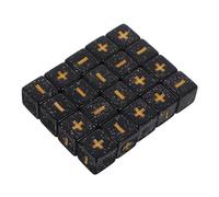 OFFSCH 20 Dados Didácticos de Signos Matemáticos para Color Negro Purpurina Material Educativo para Enseñanza de Matemáticas y Juegos Escolares Accesorios Compactos para Aula y