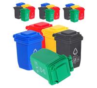 OFFSCH 20 Piezas Mini Cubo de Basura con Tapa Modelo Realista para Escritorio y Casita de Muñecas Contenedor Pequeño para Decoración y Educación Ambiental Infantil