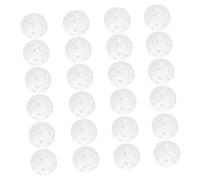 OFFSCH 24 Piezas Bolas de Práctica de Golf Huecas de Plástico Perforadas Blancas Unidades Ligeras para Entrenamiento y Calentamiento Deportivo