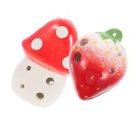 OFFSCH 2piezas Ocarinas Para Unidades De Cerámica Forma De y Fresa Para Principiantes