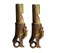 OFFSCH 2piezas Silbatos De Latón Con Cabeza De Dragón De Resistentes Para Actividades Al Aire y Emergencias Colgante Decorativo Para Deportes y Supervivencia