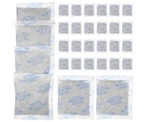 OFFSCH 30 Piezas Paquetes de Gel de Sílice, Paquetes Desecantes de Tela No Tejida, 50g cada Uno, para Alimentos y Electrónica, para Cajones y Coches