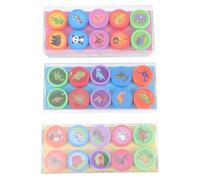 OFFSCH 30 Sellos Creativos Forma de Animales Juguetes Ecológicos E Inodoros para Manualidades y Álbumes de Recortes Set de 30 Piezas Animales Salvajes de Granja y Dinosaurios