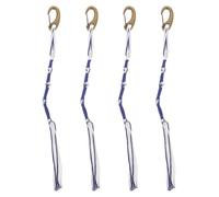 OFFSCH 4 borlas Tzitzit para Talit judío (Manto de oración), Accesorios Azules y Blancos, Amuleto de bendición hebrea, Borla Tradicional para Hombre y Mujer.