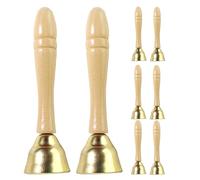 OFFSCH 4 Pares de Campanas de Mano de Madera y Latón para Bebés Tonos Agradables y Diseño Ergonómico, Adecuado para Experiencias Educativas y Desarrollo Sensorial