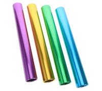 OFFSCH 4 Piezas Bastones de de Aleación de Aluminio Antideslizantes y Resistentes para Escolares Colores Morado Dorado Verde y Azul Herramienta Esencial para Atletismo Infantil