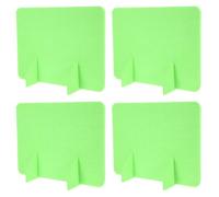 OFFSCH 4 Piezas Paneles de Partición para Escritorio Separadores de Privacidad para Oficina y Aula Protectores de Escritorio Independientes de Fieltro Verde Montaje Rápido Sin