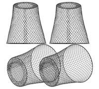 OFFSCH 4 Piezas Protector de Plantas de Alambre Negro de Hierro | Cubierta Vegetal de Jardín, Deja Pasar Luz y Aire, Mejora Supervivencia