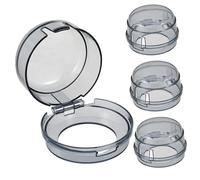 OFFSCH 4 piezas Protector para Perillas de Estufa Autoadhesivo de Seguridad para Bloqueo de Cocina para Evitar Encendido Accidental Fácil Instalación Color Negro
