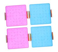 OFFSCH 4 Piezas Tablero de Clavijas Plástico para Matemáticas Infantil de Geoplano Educativo con Colores Aleatorios Accesorio Didáctico para Educación Primaria