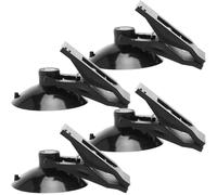 OFFSCH 4 Pinzas de Succión Abs Negras para Coche Diseño Compacto y Creativo, Clip de Almacenamiento de Pasta Adecuado para Cortinilla Coche y Decoración Verano