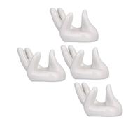 OFFSCH 4 Soportes de Cerámica para Ocarina con Forma de Mano Portátiles de 6 Agujeros para Aprender Música