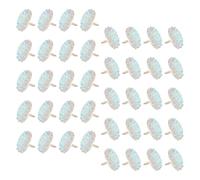 OFFSCH 40 Piezas Unidades Chinchetas Decorativas con Cabeza Redonda de Resina con Strass Brillantes para Corcho para Pizarras Mapas y Tableros Oficina Escuela y Hogar