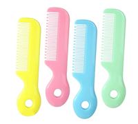OFFSCH 4piezas Peine Pelo Del Peines De Dientes Redondos Cuidado Del Cabello Para Recién Nacidos y Bebés Pequeños Material Seguro y Suave