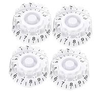 OFFSCH 4piezas Perillas De Control Volume Amplificador Para Guitarra Eléctrica Duradero Con Escala Para Preciso Repuesto Profesional Resistente y Fácil De Instalar