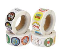 OFFSCH 4Rollos Pegatinas de Recompensa Motivacionales para Calcomanías Escolares y para Estudiantes y Profesores para Motivar y