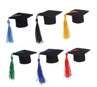 OFFSCH 5 Piezas Mini Tapa de Botella con Forma de Doctoral Decoración Graduación Azul Oscuro para Botellas de Vino y Cerveza Accesorio Festivo para Fiestas y Regalos