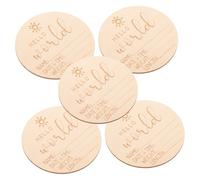OFFSCH 5 Piezas Tarjetas De De Anuncio De Nacimiento De Madera Para Recién Nacido Nombre Foto De Nacimiento De Madera