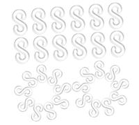 OFFSCH 500 piezas Clips Plásticos para Pulseras Conectores S Transparentes para Bandas de Goma Accesorios Reutilizables para Kit de Telar de Pulseras DIY