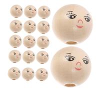 OFFSCH 50piezas Cuentas De Madera Con Cara Sonriente Para Manualidades Infantiles Diseño Rústico Natural Con Orificio Para Pulseras y Guirnaldas Adecuado Para Proyectos Diy y Decoración d