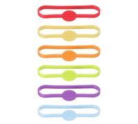 OFFSCH 6 Bandas de Silicona para Marcar Vasos de Vino sin Tallo Anillos Identificadores Reutilizables en 6 Colores Etiquetas para Bebidas de Fiesta Bodas y Eventos Sociales