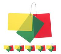 OFFSCH 6 Juegos de Tarjetas de penalización para árbitros - Tarjetas de fútbol Verdes, Rojas y Amarillas - Advertencia de expulsión - Retraso para el Juez de Partido de fútbol - Artículos para