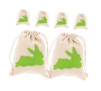 OFFSCH 6 Piezas Bolsa de conejito de Pascua bolsitas de dulces Las siguientes son palabras clave de búsqueda comunes en español para el paquete Easter Canvas Bunny Bundle Pocket: lienzo