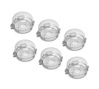 OFFSCH 6 piezas Cubiertas de Perillas de Estufa Prueba de Seguridad para Cocinas de Gas Instalación Material Previene Filtraciones de Gas y Acciones Accidentales