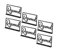 OFFSCH 6 piezas de Mesa Reservadas de Acrílico Negro para Boda Carteles Decorativos Personalizados para Eventos Fiesta y Conferencias