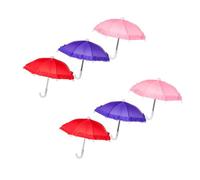 OFFSCH 6 Piezas de Paraguas de Juguete de Encaje, Pequeña Sombrilla Decorativa Multicolor, Accesorio para Fotografía y Juego Infantil, Mini Paraguas para Casa de Color Color Aleatorio