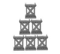 OFFSCH 6 Piezas Soportes para Puentes de Tren de Madera de Elevadores Resistentes para Vías de Juguetes Compatibles con Sistemas Ferroviarios de Madera para Maquetas y Construcción de