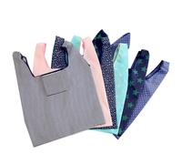 OFFSCH 6piezas Bolsa De Compras Plegable Bolsa De Almacenamiento Oxford Estampado para Guardar Cosas Al Aire