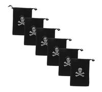 OFFSCH 6piezas Bolsa De Pirata Monedero De Halloween Bolsa Para Guardar Cosas De Halloween Para Fiestas