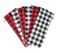 OFFSCH 6piezas Bolsas para Envasar Vino Tinto Cuadros De Algodón y Lino para De Vino Navidad