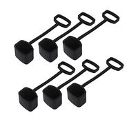 OFFSCH 6piezas Cubiertas De Silicona Para Kazoo De Protección Antipolvo y Decorativa Fácil Instalación Color Negro