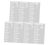 OFFSCH 7piezas Plantilla Para Tabla De Crecimiento Plástica Decorativa Práctica