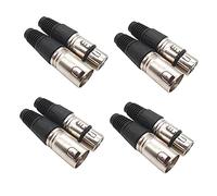 OFFSCH 8 Piezas Cabezal De Tres Núcleos Reemplazo De Enchufes Conector De 3 Pines Conector Jst Prensaestopas Tipo De Conector Enchufe Macho Enchufar Micrófono Cable Aleación De Zinc