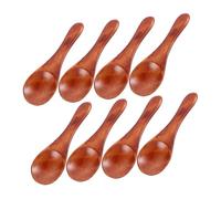 OFFSCH 8 piezas Cucharas Madera Pequeñas Mini Cucharas Postre para Especias Salsas y Degustación Cucharillas Madera Natural para Cocina y Mesa