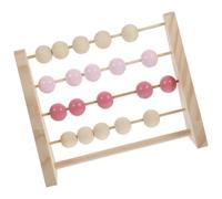 OFFSCH Ábaco de Madera para Pequeños de 3 a 5 Años, Juguete Educativo Aritmético Cuentas de Madera Natural Color Original, Herramienta de Aprendizaje Matemático para Desarrollo Temprano