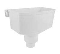 OFFSCH Accesorio de Bajante de Canalón PVC 110x75 mm con Función de Promover Flujo de Agua, Adaptador para Barril de Lluvia y Sistema de Captación en Cubo Colector