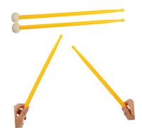 OFFSCH Baquetas De Doble Punta De Nailon y Fieltro Para Tambor, Par De 1 Unidad Color Amarillo, Baquetas Clásicas Versátiles Para Práctica y Percusión Infantil