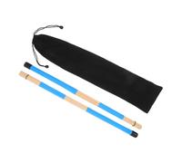 OFFSCH Baquetas Para Batería De Jazz 19 Varillas De Bambú Profesionales Azul Bolsa De Transporte, Cepillos De Percusión Para Música Folclórica, Accesorios Multivarilla Para Ensayo y Toque Portátil