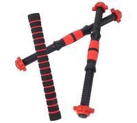 OFFSCH Barra de Mancuernas de 40 Cm con Conector y Tuercas, Poste de Conexión de Mancuernas de Acero y PVC, Equipo de Fitness para Entrenamiento de Brazos, Hombros y Abdomen